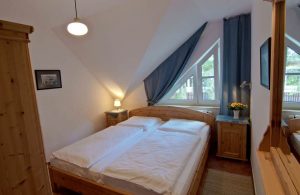 Schlafzimmer der Wohnung vom Haus Seeblick im Ostseebad Binz auf Rügen